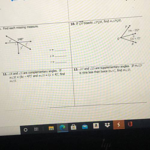 Please help me with 11 and 12.