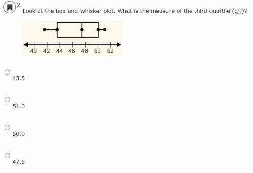 Look at the box-and-whisker plot. What is the measure of the third quartile (Q3)?