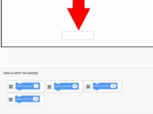 2.drag and drop the code blocks to the correct place to show the value for each direction on the sc