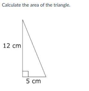 Calculate the area of the triangle. Giving brainliest if you get it right