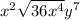 {x}^{2} \sqrt{36x^{4} }{y}^{7}