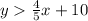 y   \frac{4}{5} x + 10