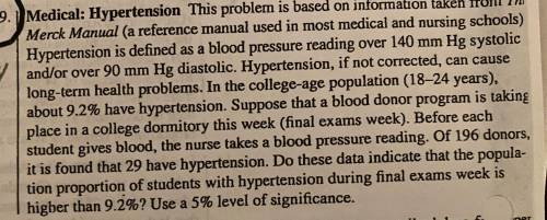 Please help! Math hypothesis question!