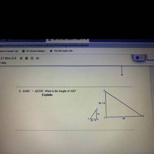 SOLVE AND SHOW WORK PLSSSS in the diagram first prove that Angle ACD ~ Angle FCB, then find the len