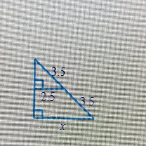 Find the length of x
please thank you