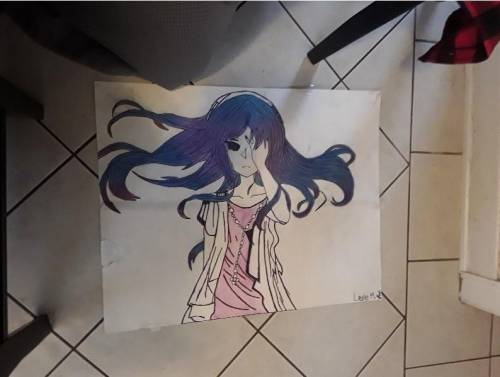 This is one of my drawings, I did not finish coloring though (free points btw) (also sorry the pict