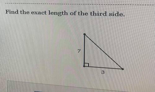 Find the exact length of the third side.