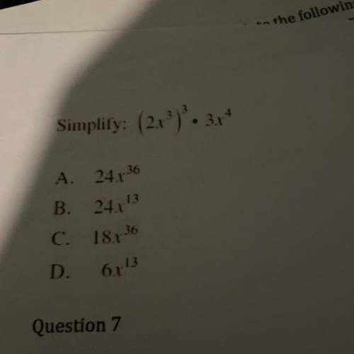 CAN ANYOKE PLEASE HELP ME OUT! 
Simplify