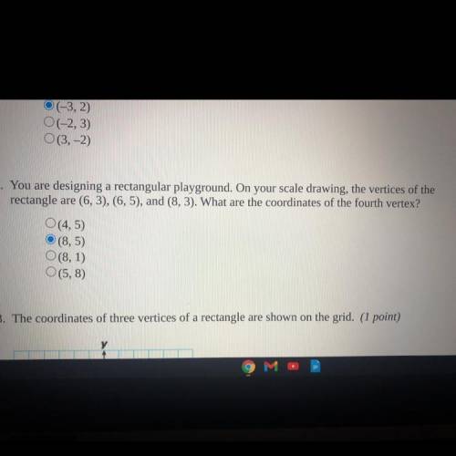 You are designing a rectangular playground on your scale drawing the verticals of the rectangle are