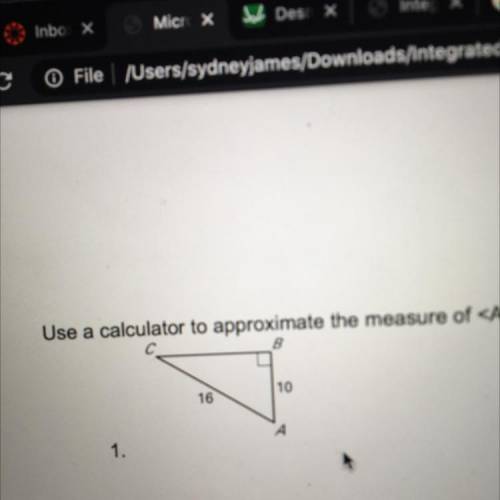 Use a calculator to approximate the measure of