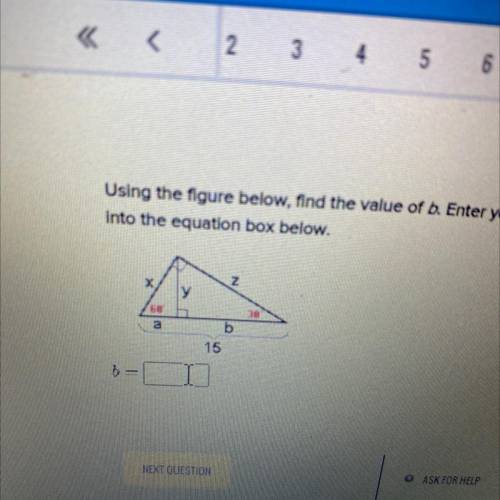 Use the figure below find FIG value of B enter your answer as a simplified radical or improper frac