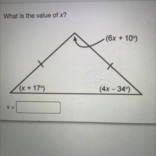 What is the value of x?