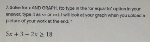 Solve for x and graph