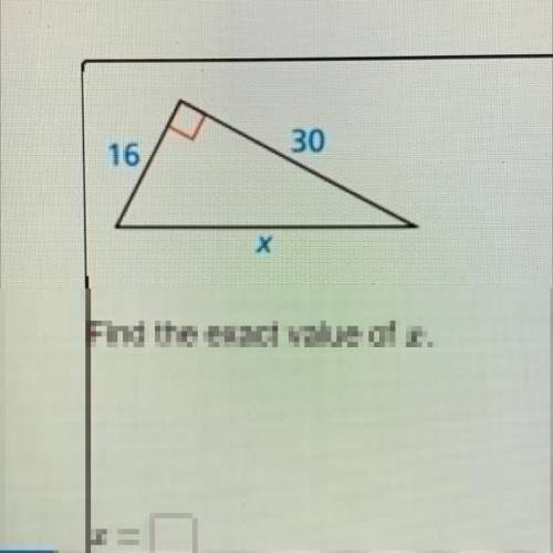 What is the value of x?
Pythagorean theorem