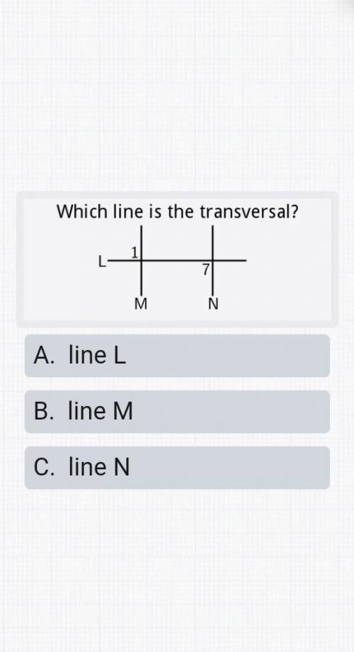 Which line is transversal