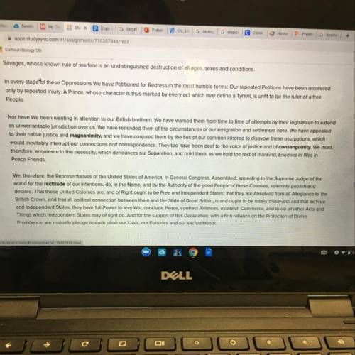 In paragraph 4, what does Jefferson say about the treatment of the colonists under the King of Grea