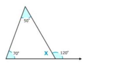 Find the measure of angle x. _