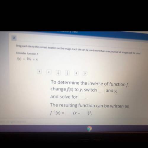 To determine the inverse of function f, change f(x) to y, switch and y, and solve for The resulting