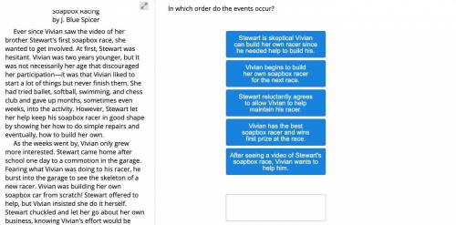 . . .

Drag each tile to the correct box. In which order do the events occur?
Pretest: Searching f