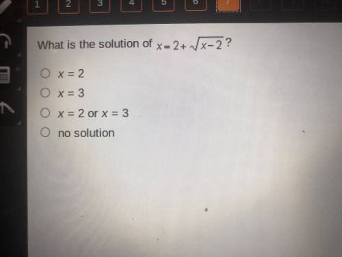 What is the solution of x = 2 + StartRoot x minus 2 EndRoot?