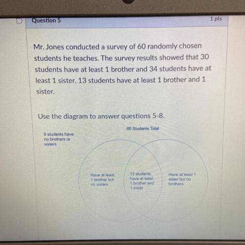 1. How many students have at least 1 brother but no sisters?

2. How many students have at least 1