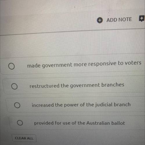 Which of the following is the MOST Important effect of the Progressive Era reforms of initiative ,