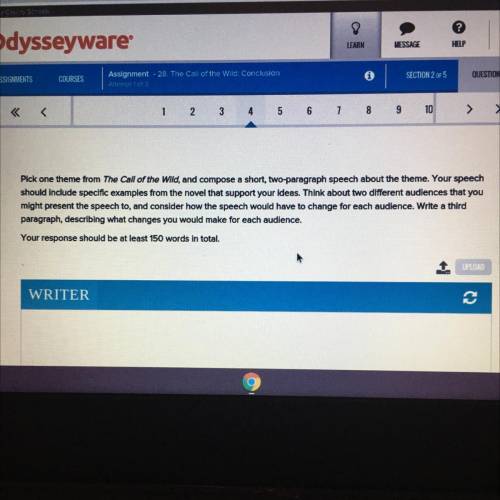 Plek one theme from The Call of the Wiky and compose a short, two paragraph speech about the theme.