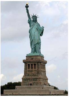 Which detail from Lady Liberty does this image support?

A. It was designed so any stress was s
