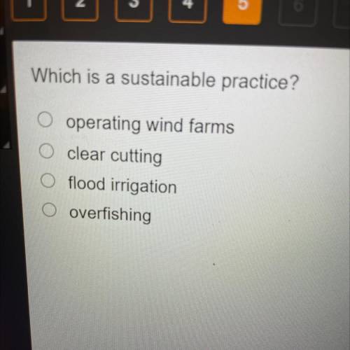 Which is a sustainable practice?