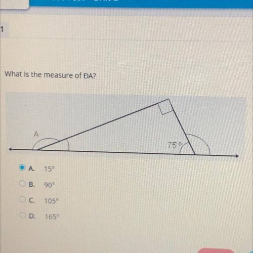 What is the measure of DA? 15 90 105 165