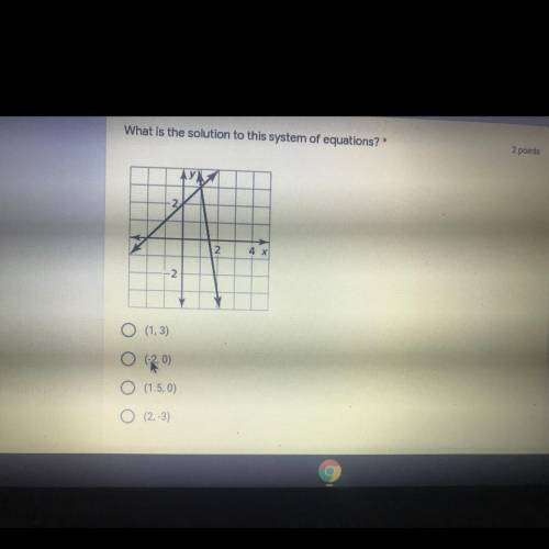 (HELO FAST )What is the solution to this system of equations? *