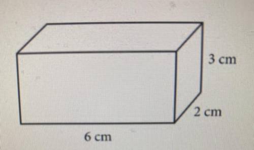 What is the volume in cubic centimeters of the prism
