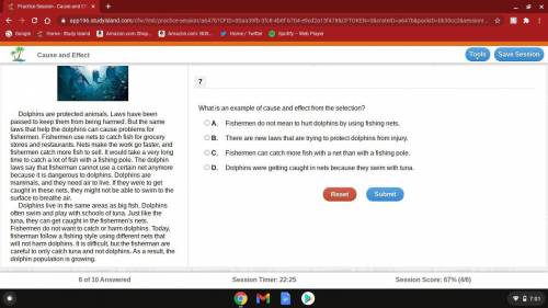 What is an example of cause and effect from the selection?

A. 
Fishermen do not mean to hurt dolp