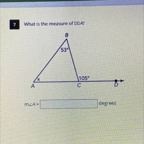 What is the measure of A?