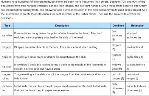 Please can someone help me?
The first picture is the questions, the second is the traits.