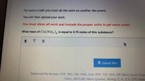 What mass of Ca(NO3) is equal to 0.75 moles of this substance ?