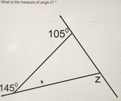 What is the measure of angle Z?