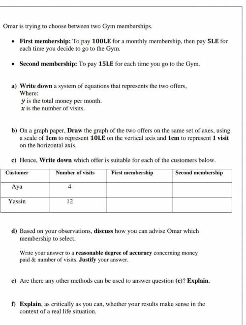 I need help with (e) please and (d)