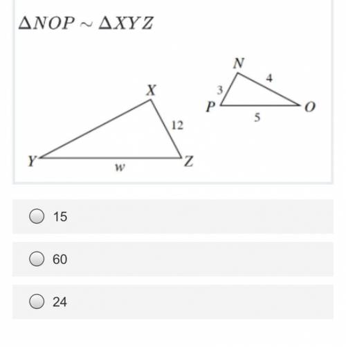 Find the value for w!