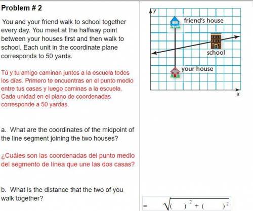 You and your friend walk to school together every day. You meet at the halfway point between your h