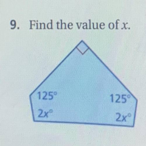 Click the photo to find the value of x