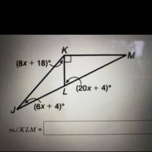 What is the measure of angle KLM