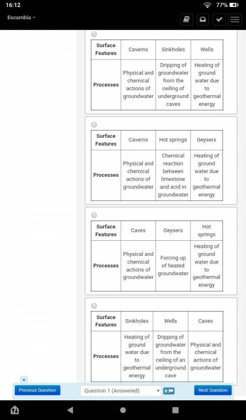 :-) :-) :-) :-) :-) :-) :-) :-) :-)

FW.02]Which of these tables best matches surface features wit