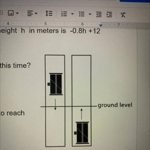 A building has two elevators that both go above and below ground.

At a certain time of day, the t