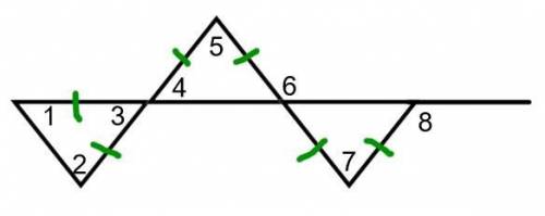 DUE in 5 MIn! If Angle 1 has a measurement of 52 degrees, find the measurements of Angles 2-8. Show