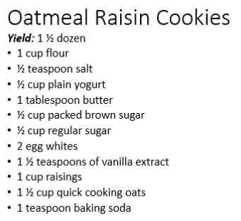 28. How much plain yogurt will you need to make 2 1/2 dozen cookies? Show your work.