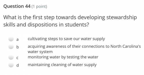 What is the first step towards developing stewardship skills and dispositions in students?