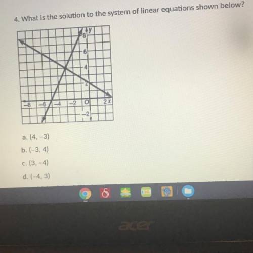 What is the solution to the system of linear equations shown below?