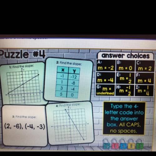 Can you find the slope and type the correct code?