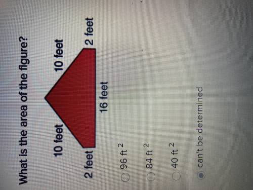 What is the area of the figure?